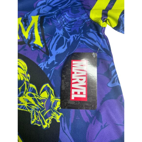 Marvel Venom Short Sleeve Graphic Jersey Shirt Men's Small Purple and Green NEW - Picture 7 of 8